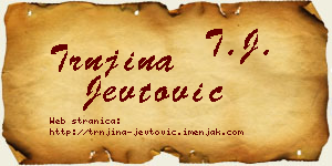 Trnjina Jevtović vizit kartica